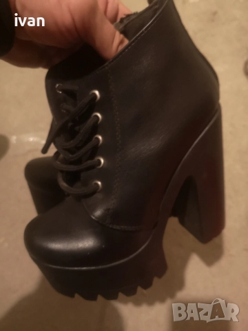 дамски обувки обувки със висок рок 36/38 номер естествена кожа