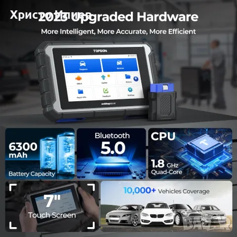 Професионална автодиагностика Topdon AD900 BT кодиране 28 ресет функции, снимка 6 - Аксесоари и консумативи - 48247396