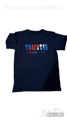 Памучна тениска TRAPSTAR черна, бяла или синя, снимка 3 - Спортни дрехи, екипи - 43472307