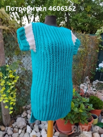 ръчно изплетен пуловер , снимка 3 - Жилетки - 52116942