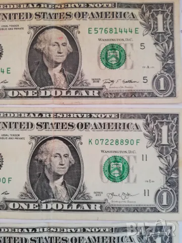 лот банкноти от 1 долар различни години, снимка 5 - Нумизматика и бонистика - 43302695