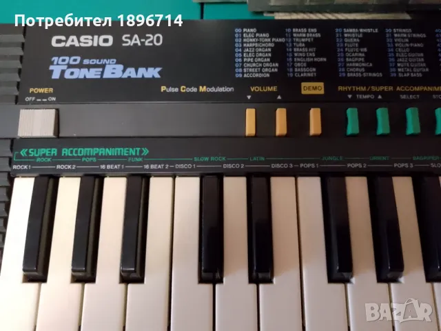 Електронна клавиатура Casio SA 20 , снимка 3 - Аудиосистеми - 50336087