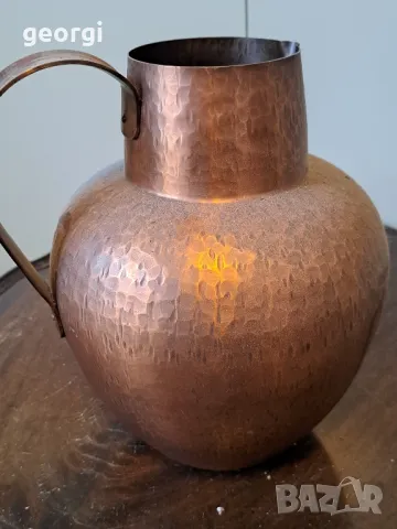 голяма медна бакърена кана   17/3, снимка 4 - Декорация за дома - 48995697