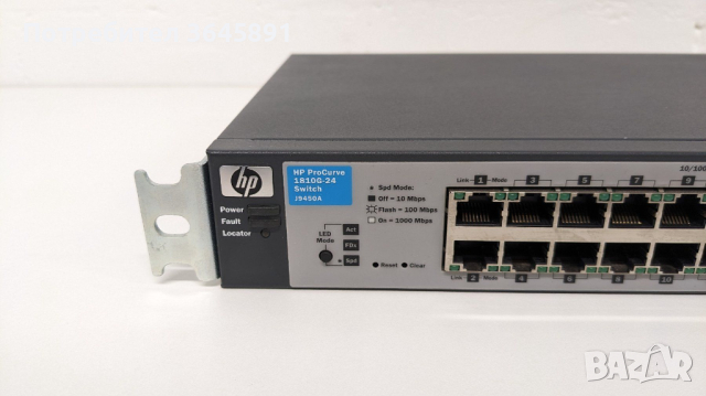 Управляем Суич 24 порта Managed Switch HP 1810-24G J9450A , снимка 2 - Суичове - 44901246