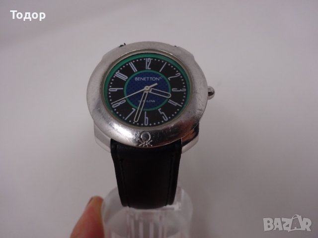 Кварцов часовник BENETON с механизъм BULOVA, 6 камъка, снимка 2 - Дамски - 38340331