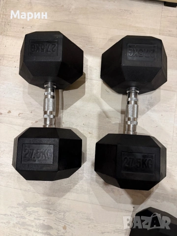 Хексагонални дъмбели 2 х27,5 кг