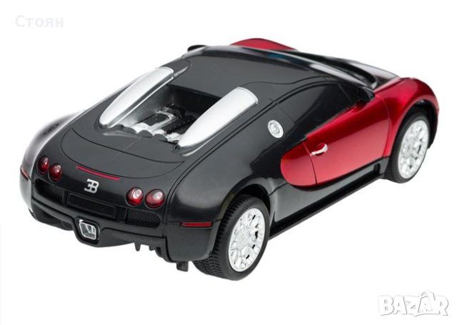 RC кола Buggati Veyron 16.4 Grand Sport Red с волан, снимка 4 - Коли, камиони, мотори, писти - 43101068