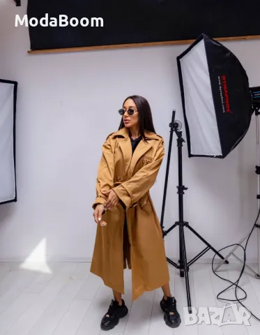 Miu Miu | Кафяво дълго дамско палто , снимка 4 - Палта, манта - 47531290