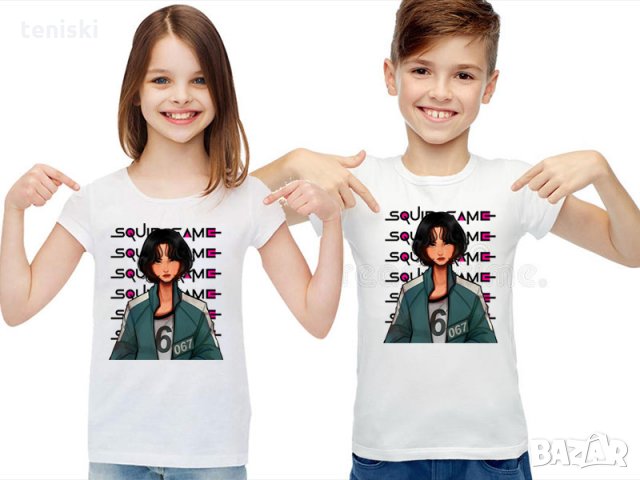  Тениски от сериала Squid Game Игра на калмари 8 модела Мъжки и детски, снимка 8 - Тениски - 34932956