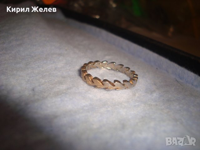 ПОЗЛАТЕН ИНТЕРЕСЕН ДИЗАЙН МОДЕН ПРЪСТЕН ХАЛКА БЛАГОРОДНА СТОМАНА 27711, снимка 5 - Пръстени - 37512979