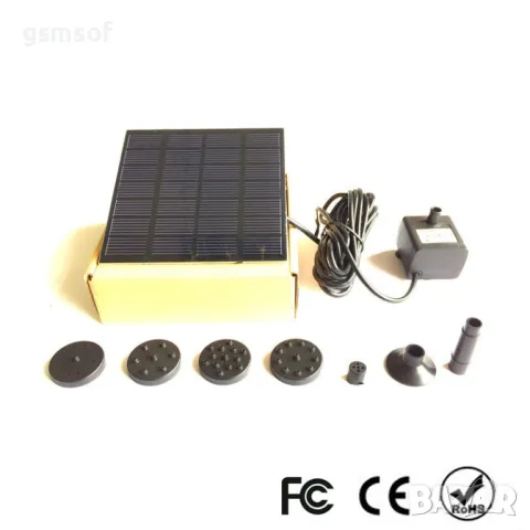 Соларно захранван градински шадраван, фонтан за декорация, снимка 2 - Други - 47745450