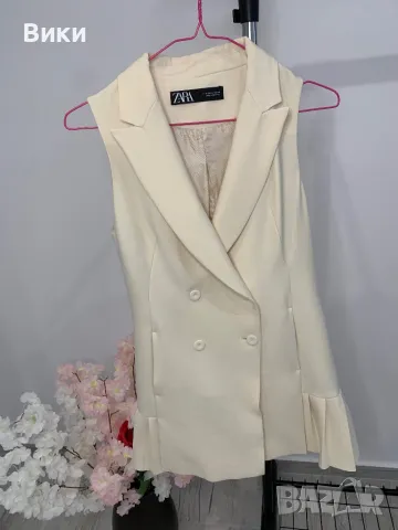 Zara рокля, сако, елек размер XS, подходяща и за S, снимка 2 - Рокли - 50257627