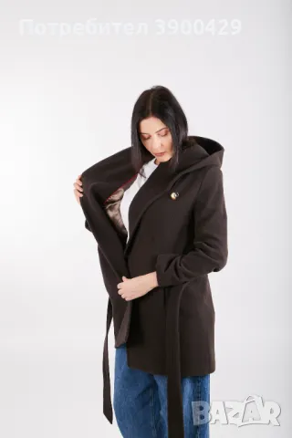 Дамско Палто Dacota coat - Шоколад, снимка 5 - Палта, манта - 47717776