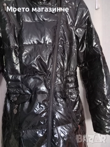 Ново дълго зимно пухено яке Made for Loving – черно, L/XL (без етикет), снимка 5 - Якета - 52084599