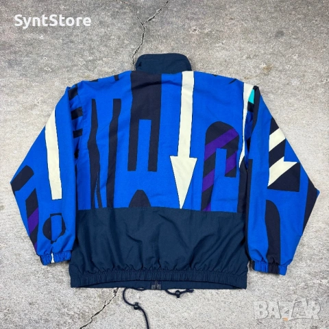 Рядко Винтидж Яке Adidas (80s/90s) – Геометричен Модел | Размер M/L (D6), снимка 2 - Спортни дрехи, екипи - 53513455