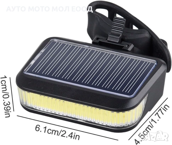 Многофункционален соларен LED фар за велосипед с USB - 2 в 1, снимка 3 - Аксесоари за велосипеди - 52171801