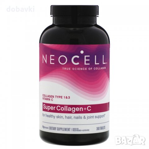 Колаген Неосел - голяма опаковка, Neocell, Super Collagen+C, Type 1 & 3, 6,000 mg, 360 таблетки, снимка 1