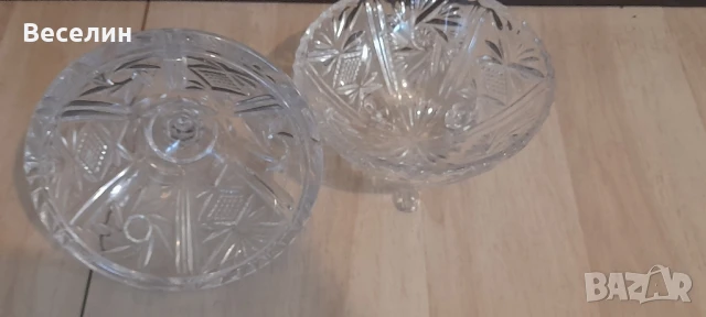 Кристална бомбониера Чехословакия Намаление , снимка 3 - Антикварни и старинни предмети - 51100586