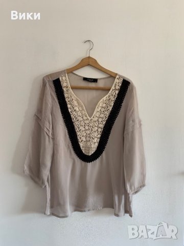 Дамска блуза с дантела, снимка 1 - Блузи с дълъг ръкав и пуловери - 26824567