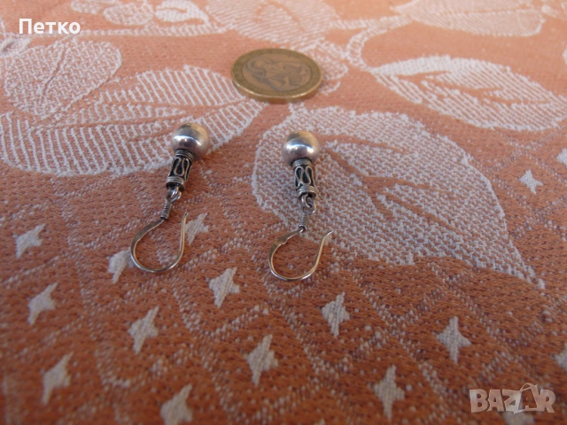 Автентични възрожденски сребърни  обеци, снимка 5 - Антикварни и старинни предмети - 53129813