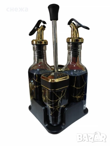 Луксозен въртящ се комплект с дозатори ,метална стойка, снимка 2 - Други стоки за дома - 51038480