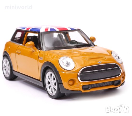 New Mini Hatch Wielka Brytania - мащаб 1:34 на Welly моделът е нов в кутия, снимка 3 - Колекции - 43477670
