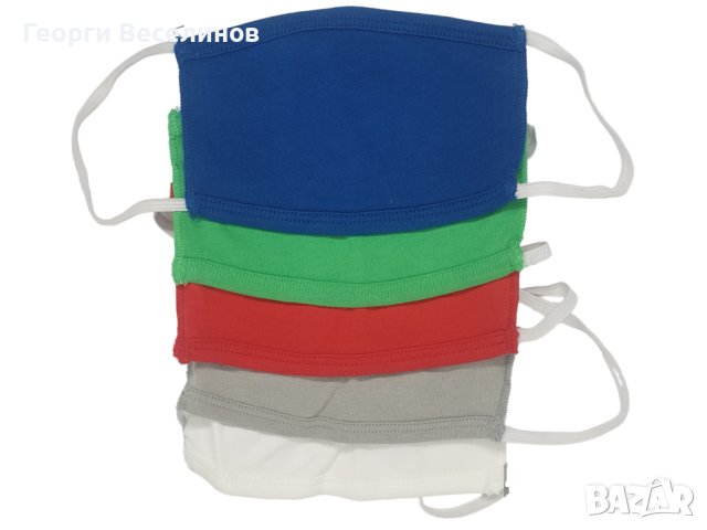 Детски, многократна, цветна, памучна маска Oscar Apparels - 5 бр. в пакет, снимка 2 - Други - 43941281