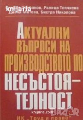 Актуални въпроси на производството по несъстоятелност