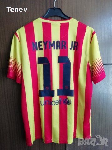 Barcelona Neymar Jr Nike оригинална тениска фланелка Неймар Барселона 2013-2014 Away размер L, снимка 1 - Тениски - 43241118