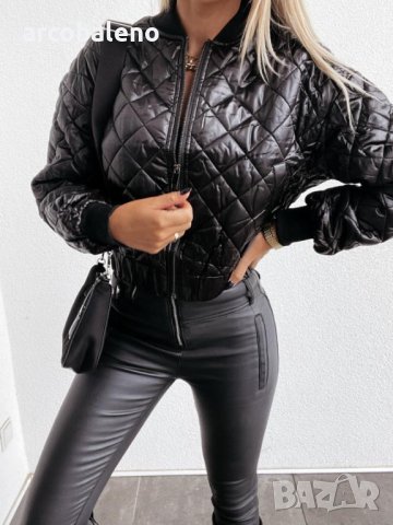 Дамско ватирано яке с къс цип, 3цвята, снимка 4 - Якета - 44119011