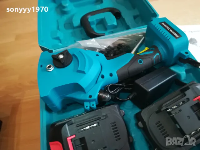 JMK-ГОЛЯМА РЕЗАЧКА 8 ИНЧА С 2 БАТЕРИИ И ЗАРЯДНО 0204251915, снимка 4 - Градинска техника - 49743158