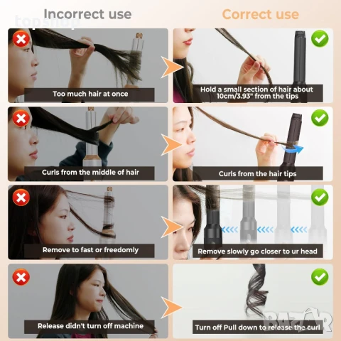 НОВ 7 в 1 високоскоростен сешоар с 110 000 оборота с дифузер, маша, термо четка, стилизиране на коса, снимка 5 - Сешоари - 50600027