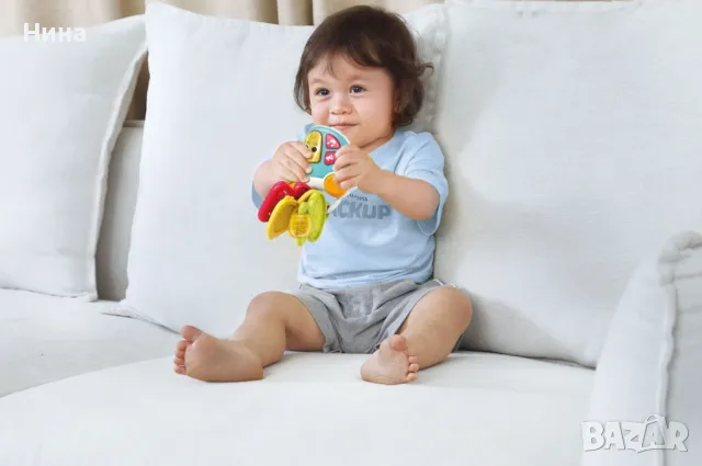 Бебешка музикална дрънкалка кола с три висящи ключа 🔑, снимка 2 - Образователни игри - 48987328