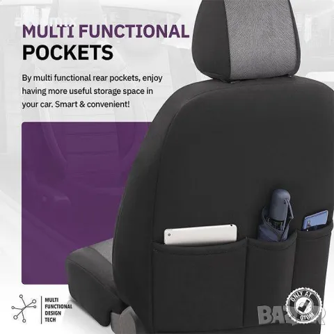 Тапицерия OTOM за седалки Комфортлайн CMF206 Черно/Сиво, снимка 7 - Аксесоари и консумативи - 49929803