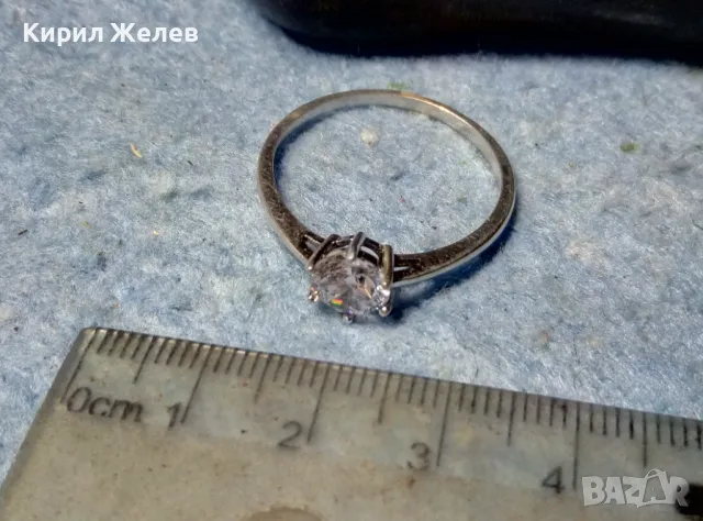 СКЪПОЦЕНЕН ГОДЕЖЕН СРЕБЪРЕН ПРЪСТЕН СРЕБРО ВИСОКА ПРОБА с БЯЛА ПОЗЛАТА и ЕДЪР ФАСЕТИРАН ЦИРКОН 44354, снимка 7 - Пръстени - 49144564