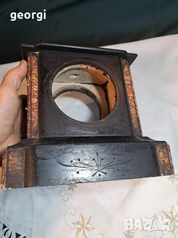 корпус от черен мрамор за каминен часовник , снимка 4 - Антикварни и старинни предмети - 52017047