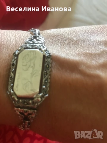 Сребърна поръчкова гривна ръчна изработка, снимка 3 - Гривни - 51307306