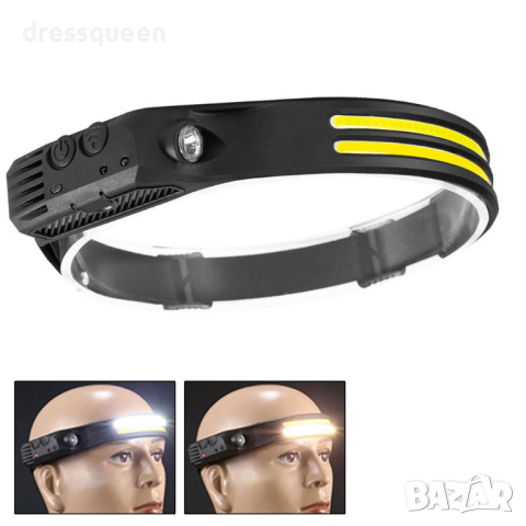 W689-2 LED челник за глава мощна двойна лента и сензор за движение