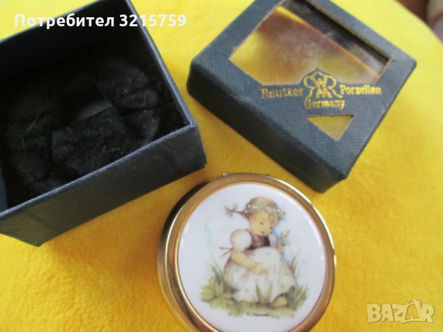 Колекционерска кутийка,порцелан и метал-Hummel, снимка 5 - Антикварни и старинни предмети - 34916214