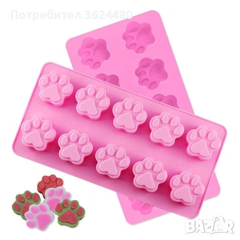Силиконова Форма с 10 лапички 3785
