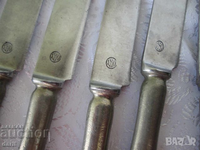 10 бр стари ножове Ercuis с инициали ЕМ, снимка 1 - Антикварни и старинни предмети - 28885357