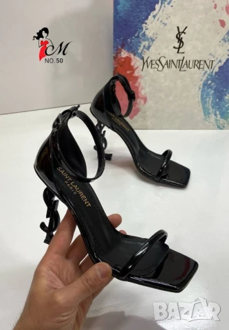 сандали на ток YSL saint laurent , снимка 3 - Сандали - 50776727
