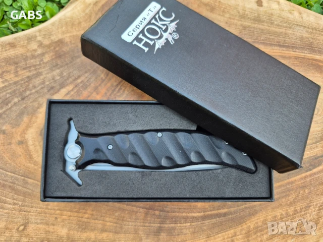 Руски сгъваем нож НОКС Финка-С,дизайн А.Бирюков, снимка 4 - Ножове - 51058738