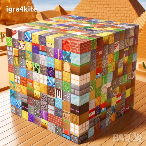 ТОП! Магнитни кубчета Майнкрафт 100 бр. в кутия Minecraft Magnetic Blocks за 34.99лв.
