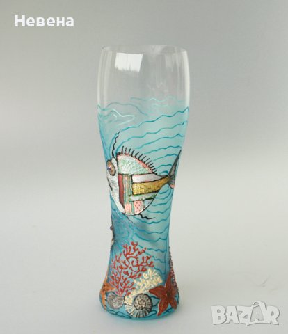 Никулден Подарък Рибар Моряк Чаша с Риби, снимка 4 - Декорация за дома - 43192596