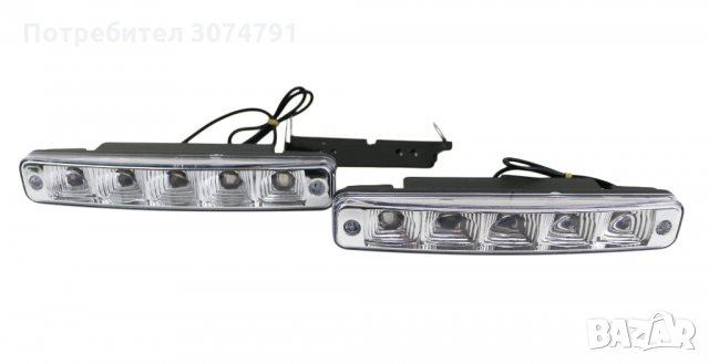 2 бр. Комплект Дневни Светлини Халогени Диодни 5 SMD LED DRL 12V Е4, снимка 2 - Аксесоари и консумативи - 32269062