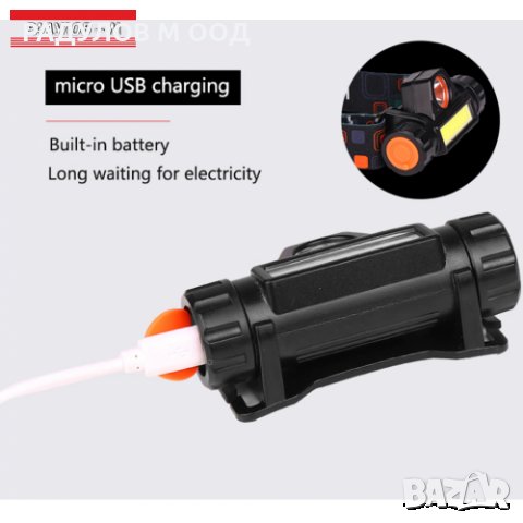 Акумулаторен LED фенер челник High Power / 414, снимка 4 - Екипировка - 35589830