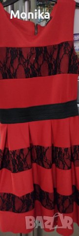 Нова официална рокля в червен цвят 