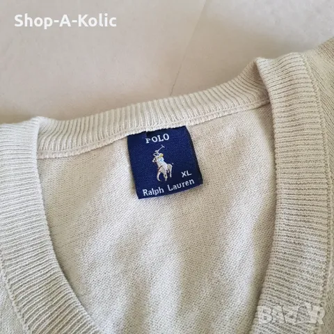 Vintage POLO RALPH LAUREN Slim Fit V-Neck Jumper/Sweater, снимка 3 - Пуловери - 48047065