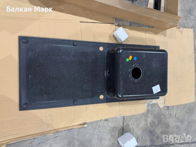 Мивка CAREA Botia – минерален композит, черна, нова с комплект, снимка 5 - Мивки - 52368407